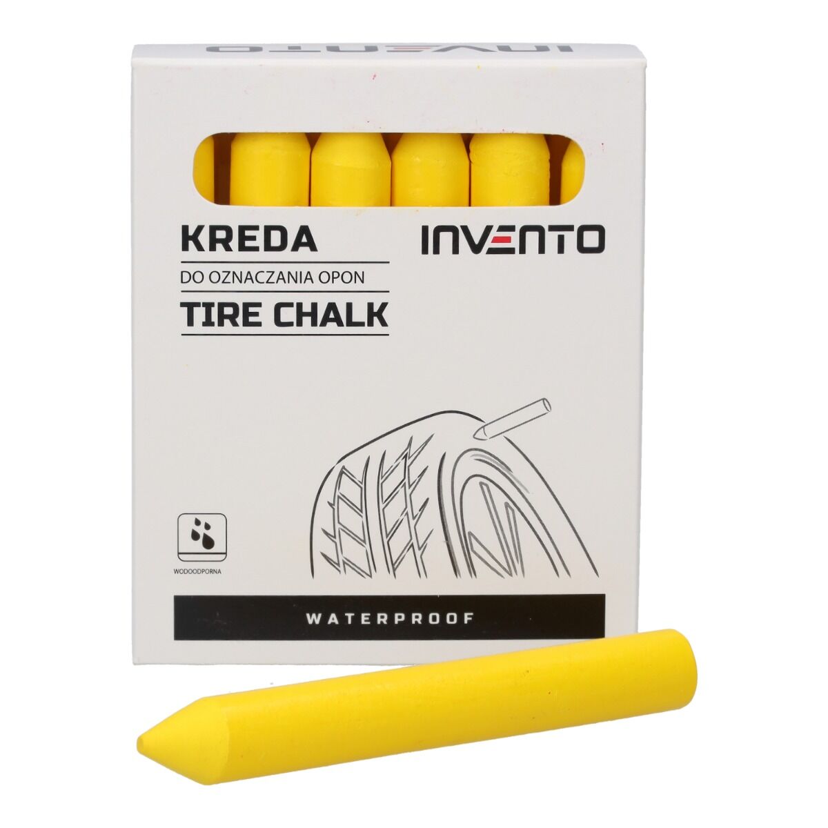Gessi per pneumatici, giallo, marcatura pneumatici, marcatore, gessetto di marcatura, resistente all’acqua 1 pezzo