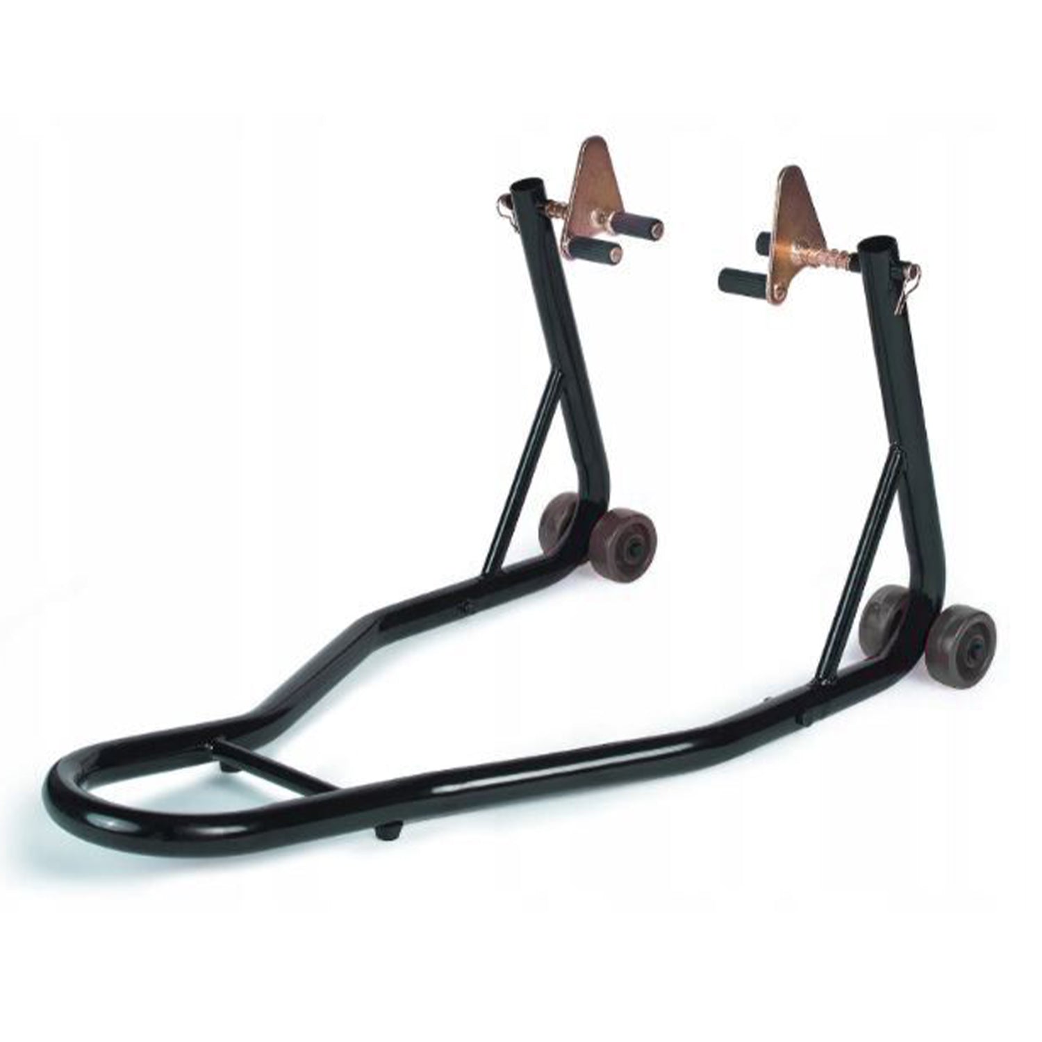 Cavalletto moto carico massimo 250 kg, bloccaggio ruota moto per pneumatici anteriori e posteriori, cavalletto alzamoto