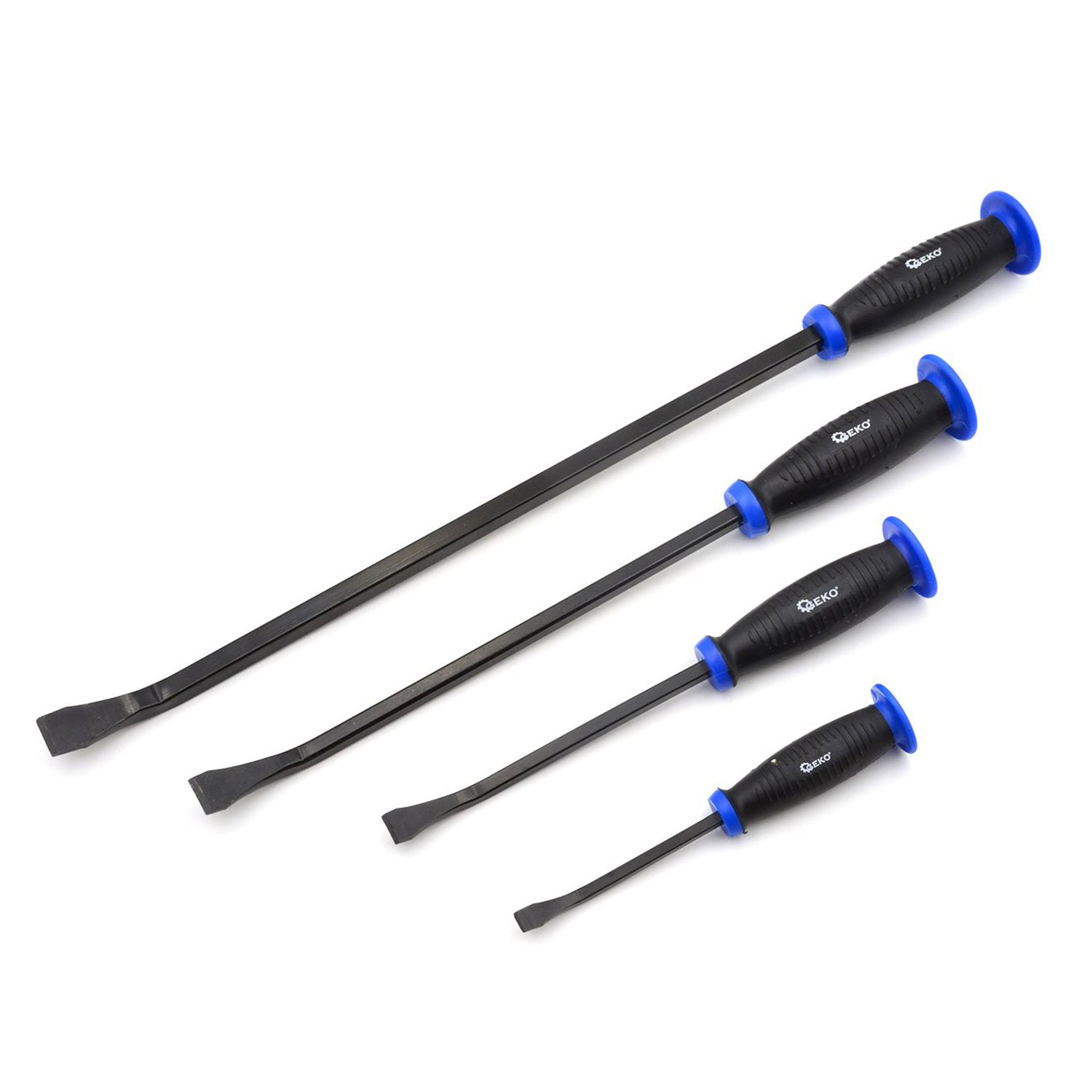 Set levachiodi leve piede di porco leva chiodi officine meccaniche gommista, set 4 pezzi leve leva a barra piede di porco solleva manico antiscivolo, 200-600 mm