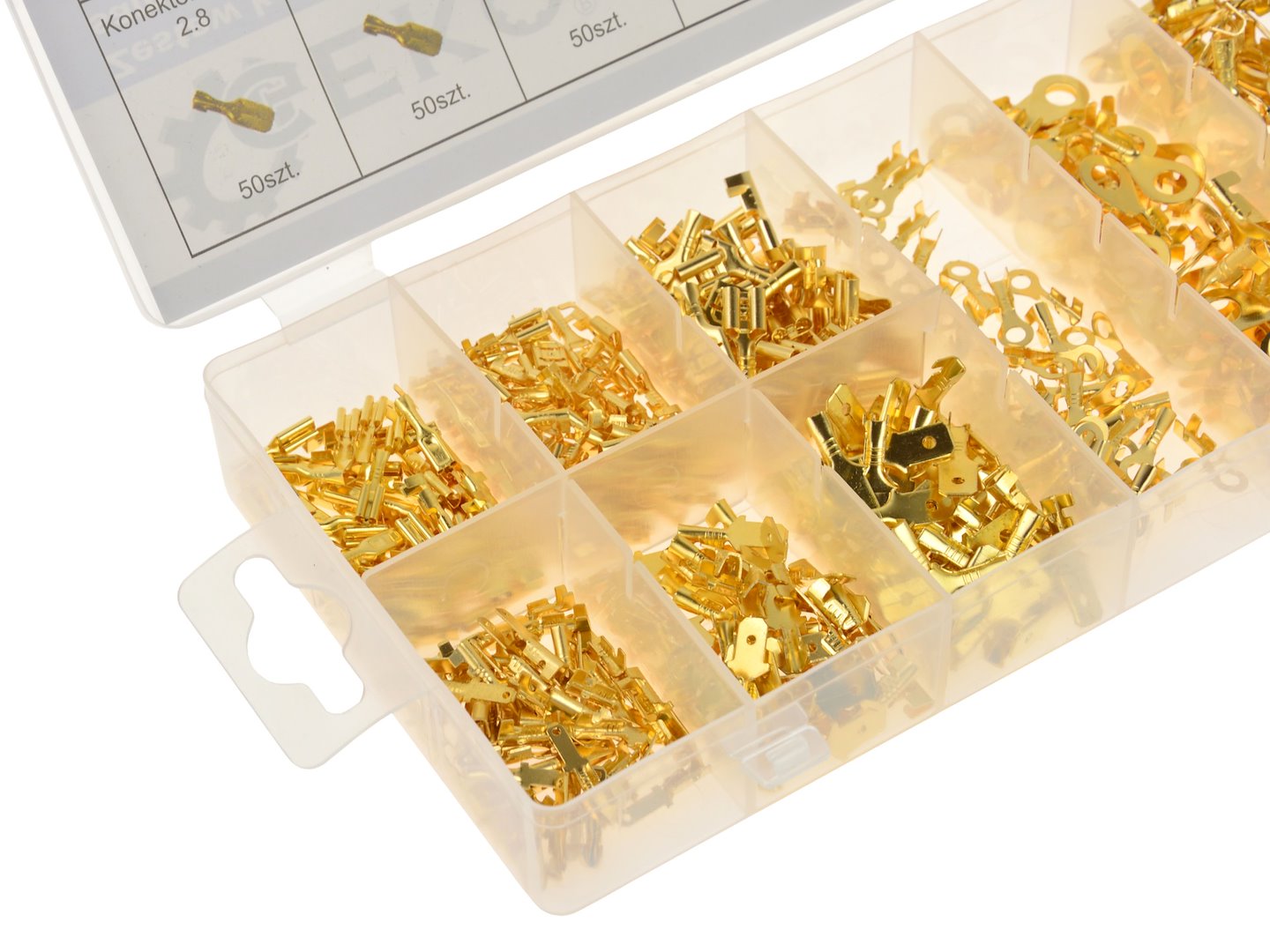 450 terminali capicorda ad anello, connettori crimpatura, anello capocorda elettrico terminale connettori elettrici, crimpare connettori – oro, 2.8-8.2 mm Geko