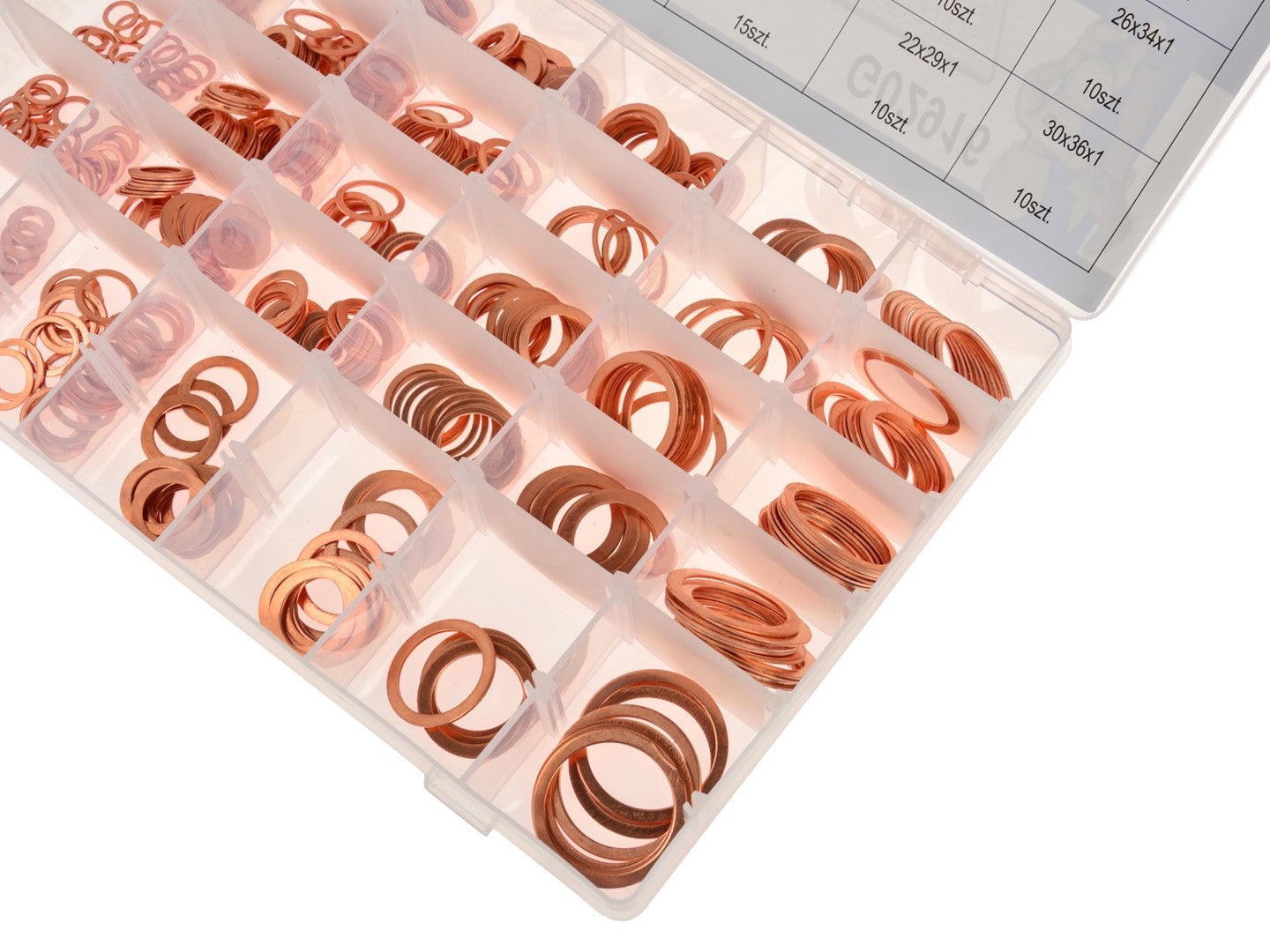 Kit di assortimento rondelle in rame, kit di guarnizione rame, per il fissaggio degli accessori, 580 pezzi