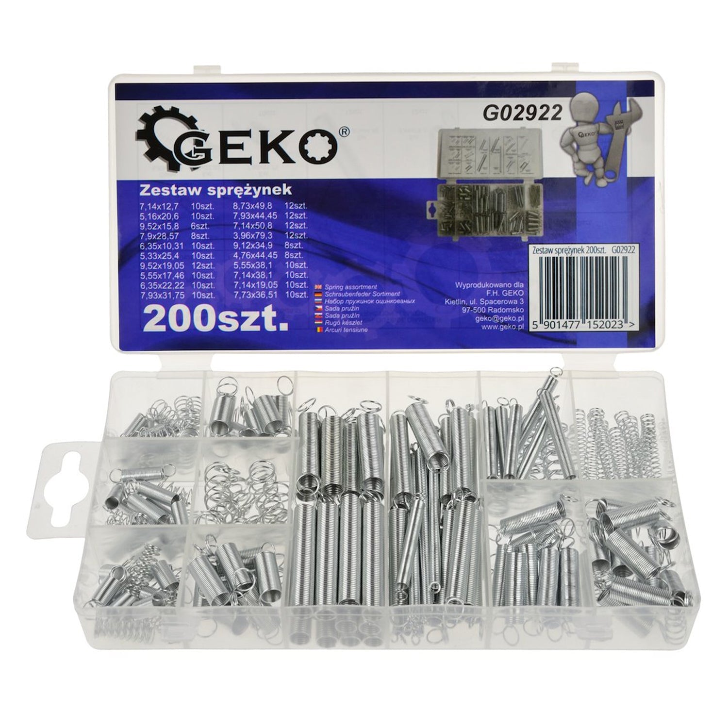 Kit assortito di molle a compressione, diverse dimensioni, 200 mini molle per riparazioni