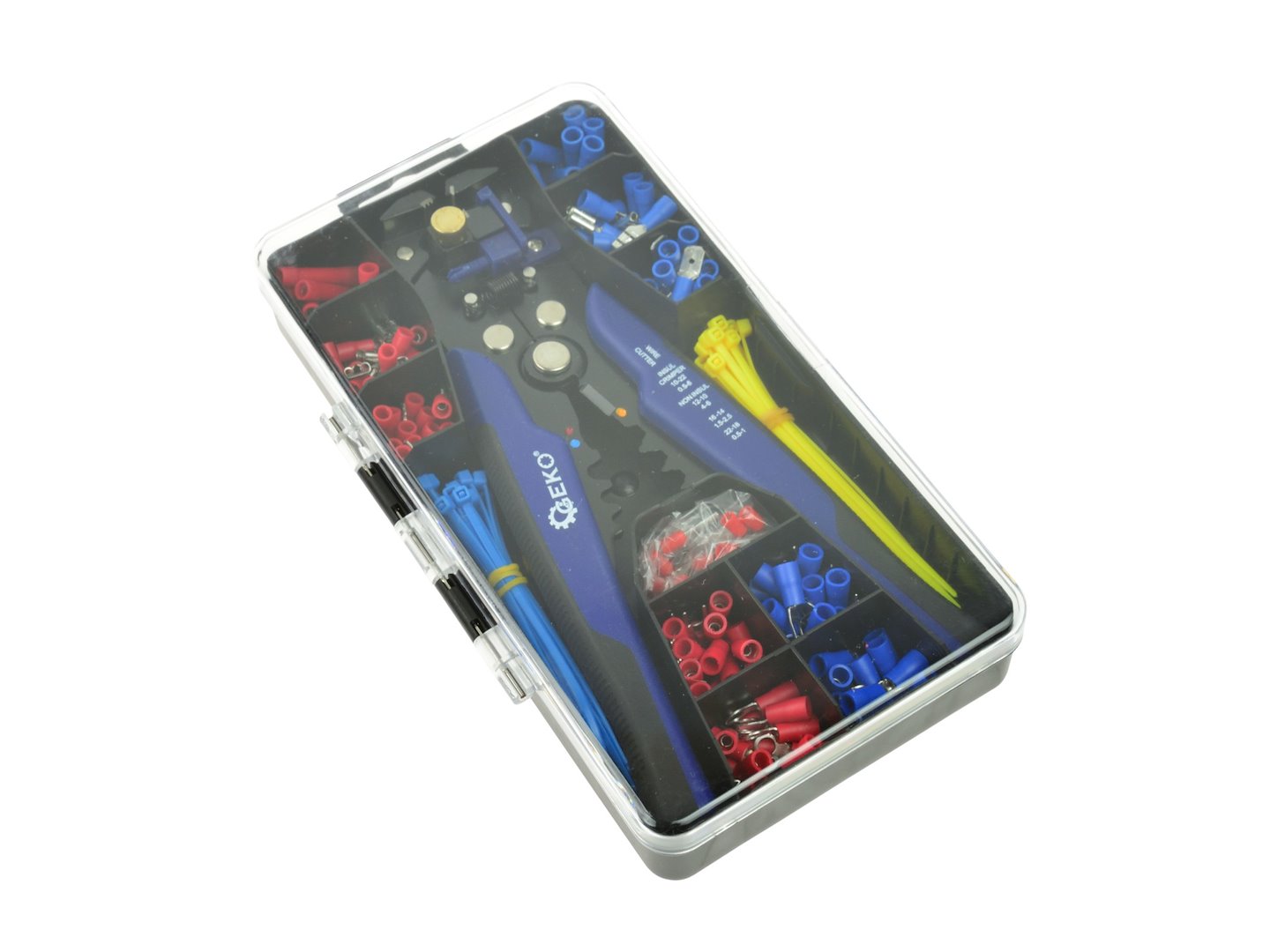 Pinza crimpatrice capicorda, puntalini elettrici a crimpare con 260 capicorda isolati - capicorda elettrici a crimpare per terminali elettrici 0.2–6 mm fai da te