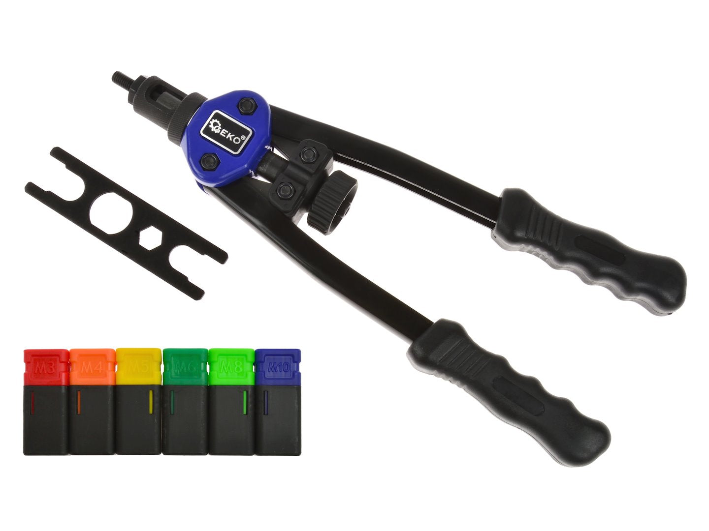 Set pinza professionale per rivettatura rivetti a strappo e inserti filettati, kit rivettatrice manuale M3-M10 Geko