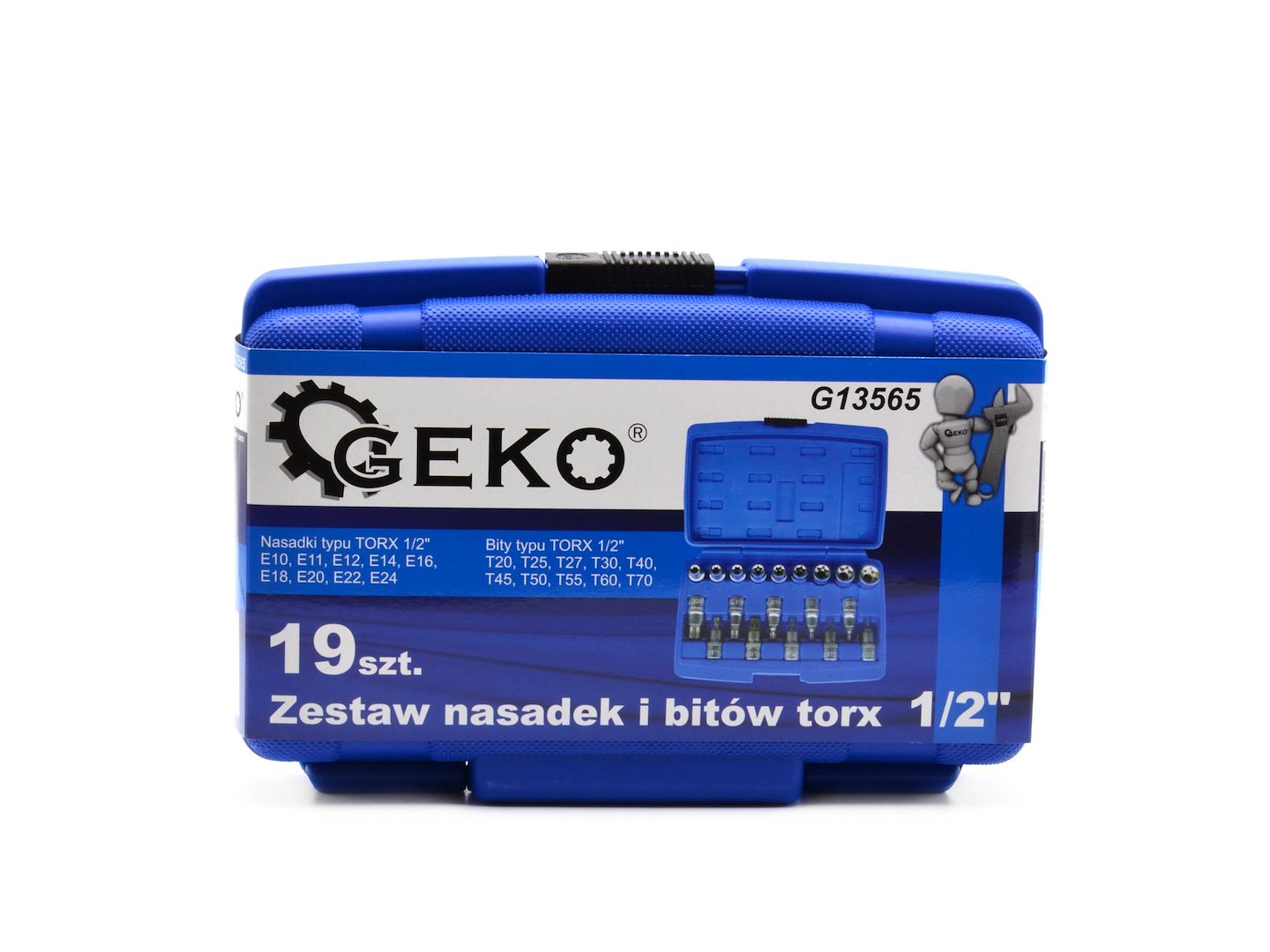 Set di chiavi a bussola Torx, inserti per chiave a bussole con punta, kit set inserti chiavi bussole torx 19 pz, Geko