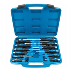 Set cacciaviti professionali - 12 pezzi con comoda impugnatura, teste piatte - giraviti di precisione