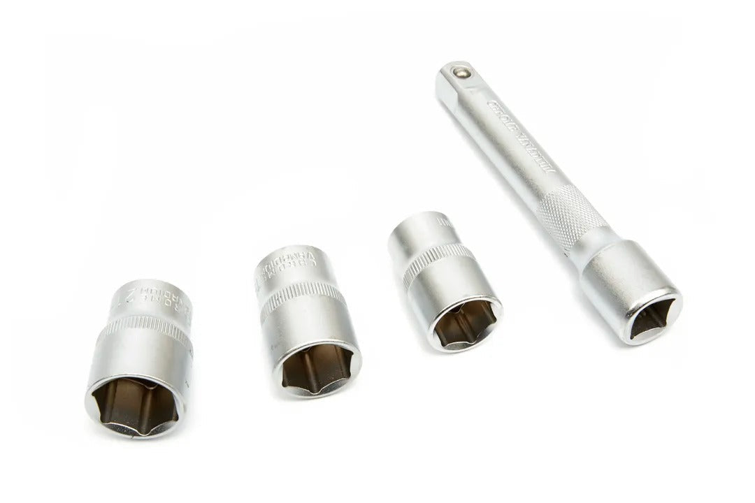 Set chiave dinamometrica 1/2", 5 pezzi, 28-210 Nm, bussole a impatto 1/2" 17 19 21mm, e prolunga HBM Machines Olanda