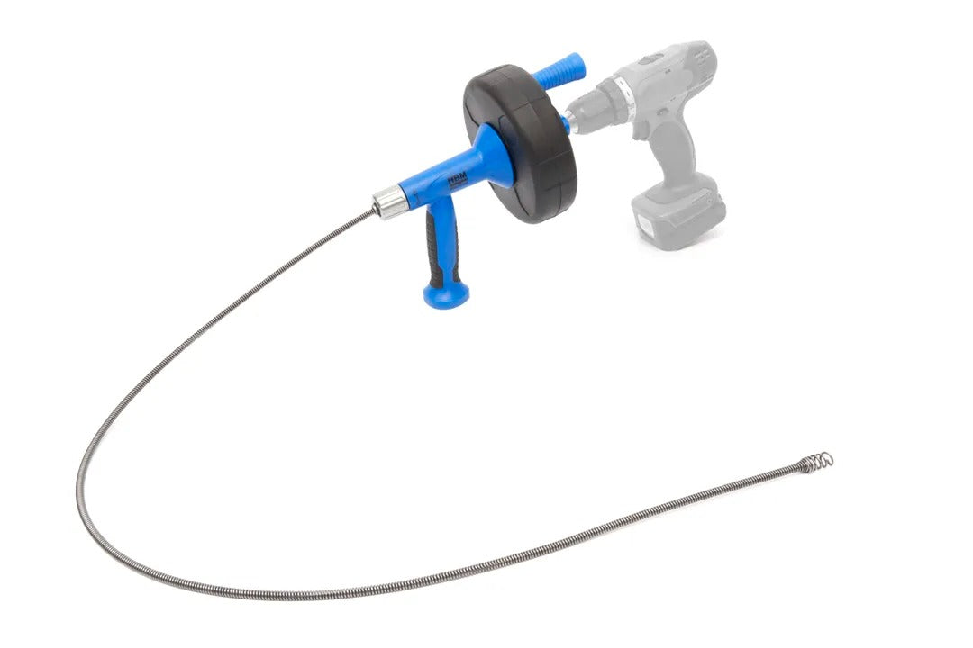 Trivella di scarico, spirale per la pulizia dei tubi sonda sturatubi, 7,5 m, utensili per la rimozione di zoccoli di scarico a serpente per impianti idraulici, con manovella, per tubi diametro 30–50 mm, Hbm Olanda