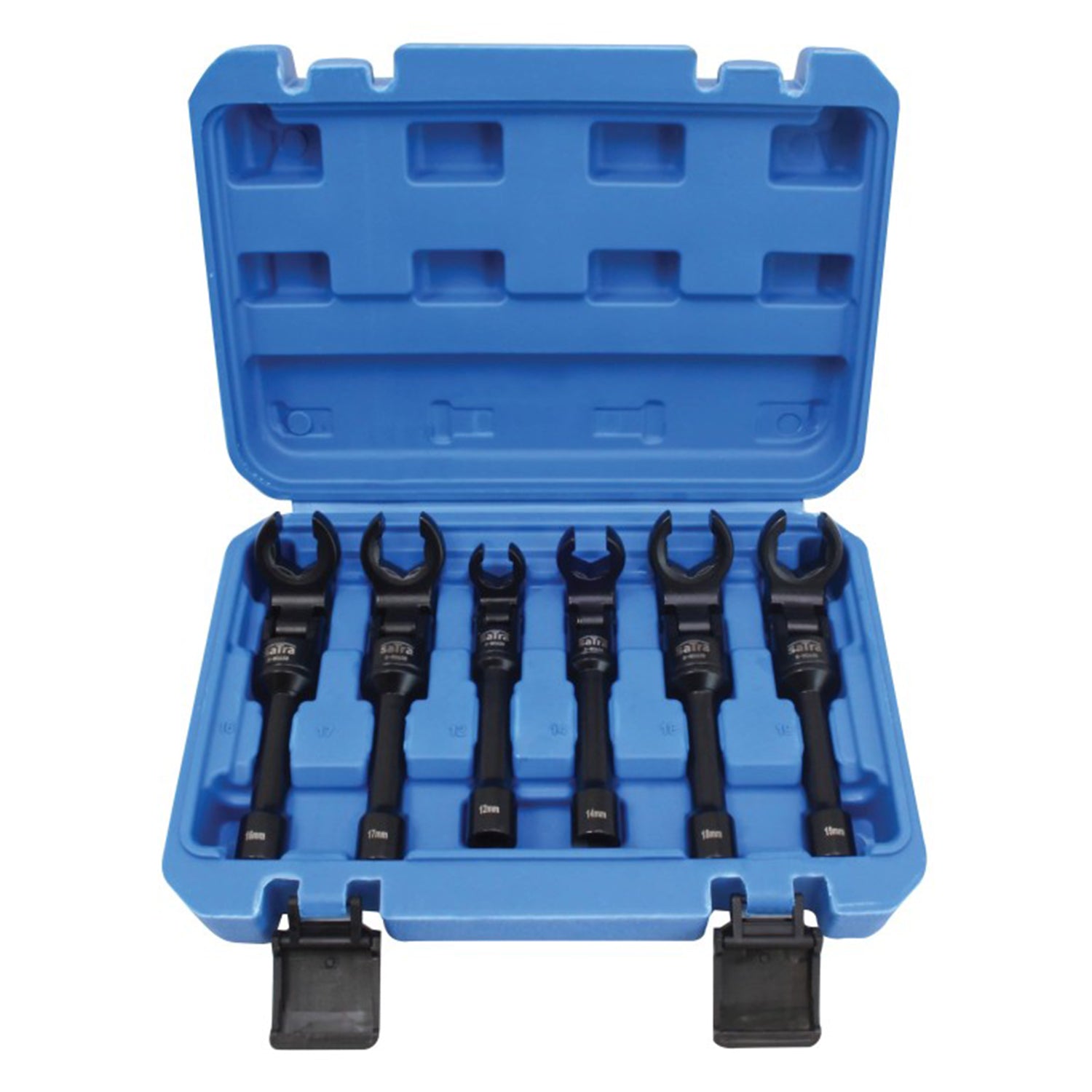 Set di chiavi a bussola per iniettore diesel, set 6 chiavi poligonali aperte per raccordi carburatori iniettori, 3/8", 12-19 mm