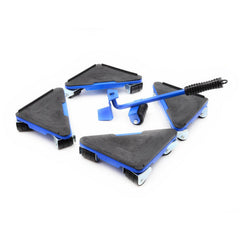 Set sollevatore mobili - ruote per mobili e 1 sollevatore mobili - set con ruote per spostare mobili, solleva mobili pesanti e sposta mobili senza sforzo capacità 300 kg, 5 pezzi Geko