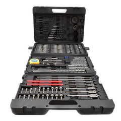 Set di 217 pezzi con punte, bit, bussole e accessori per accessori per utensili di foratura e avvitamento – metallo, legno, cemento