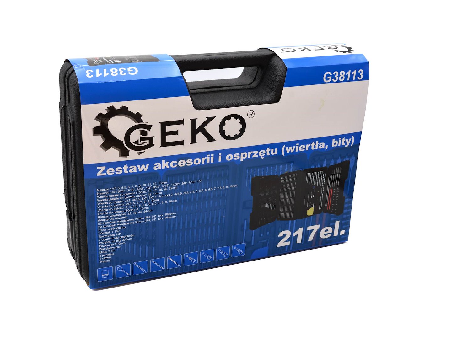 Set di 217 pezzi con punte, bit, bussole e accessori per accessori per utensili di foratura e avvitamento – metallo, legno, cemento