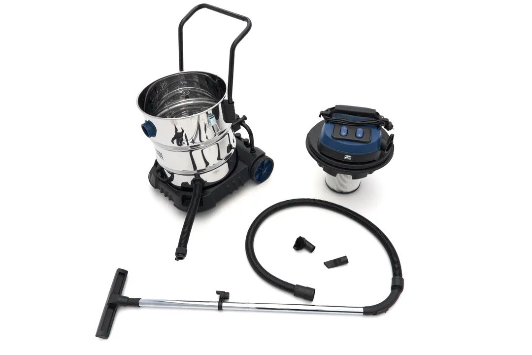 Aspirapolvere aspiratore industriale secco umido per officina casa e auto 2400 W 80 l HBM