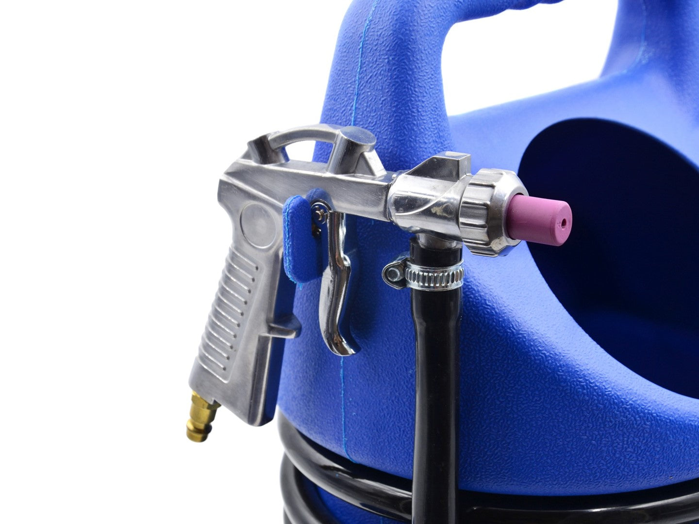 Sabbiatrice mobile, serbatoio abrasivo portatile, per rimozione di vernice macchie ruggine, aria compressa con tubo e pistola, per esterni, 10 l Geko