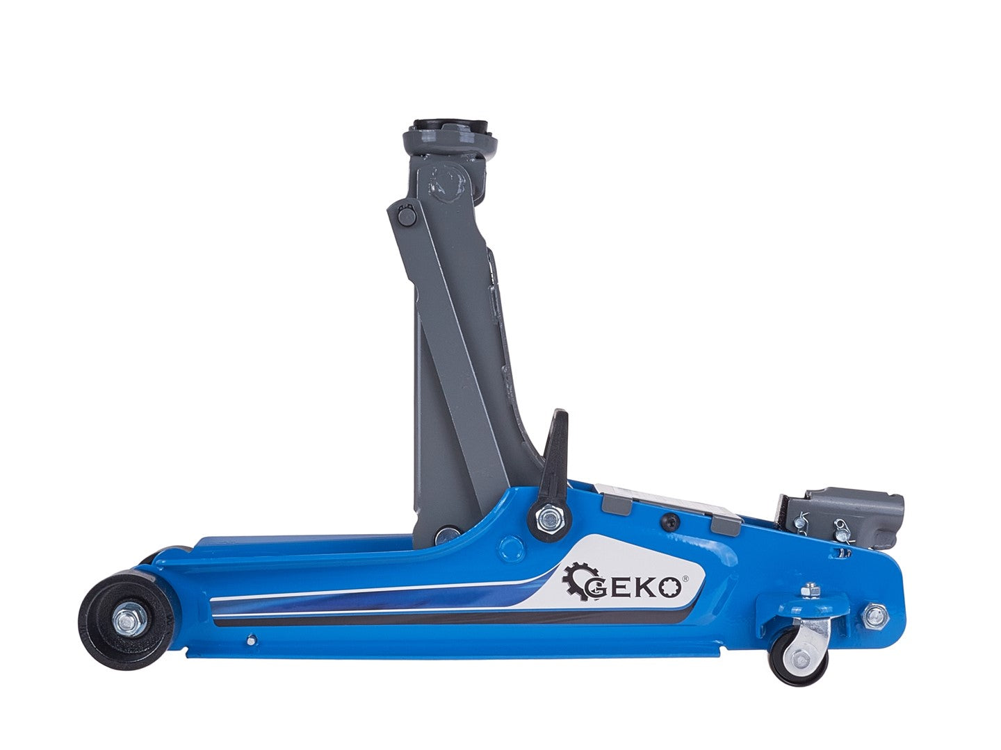 Cric sollevatore auto, martinetto idraulico professionale a carrello con profilo ribassato, 2,5 t Geko