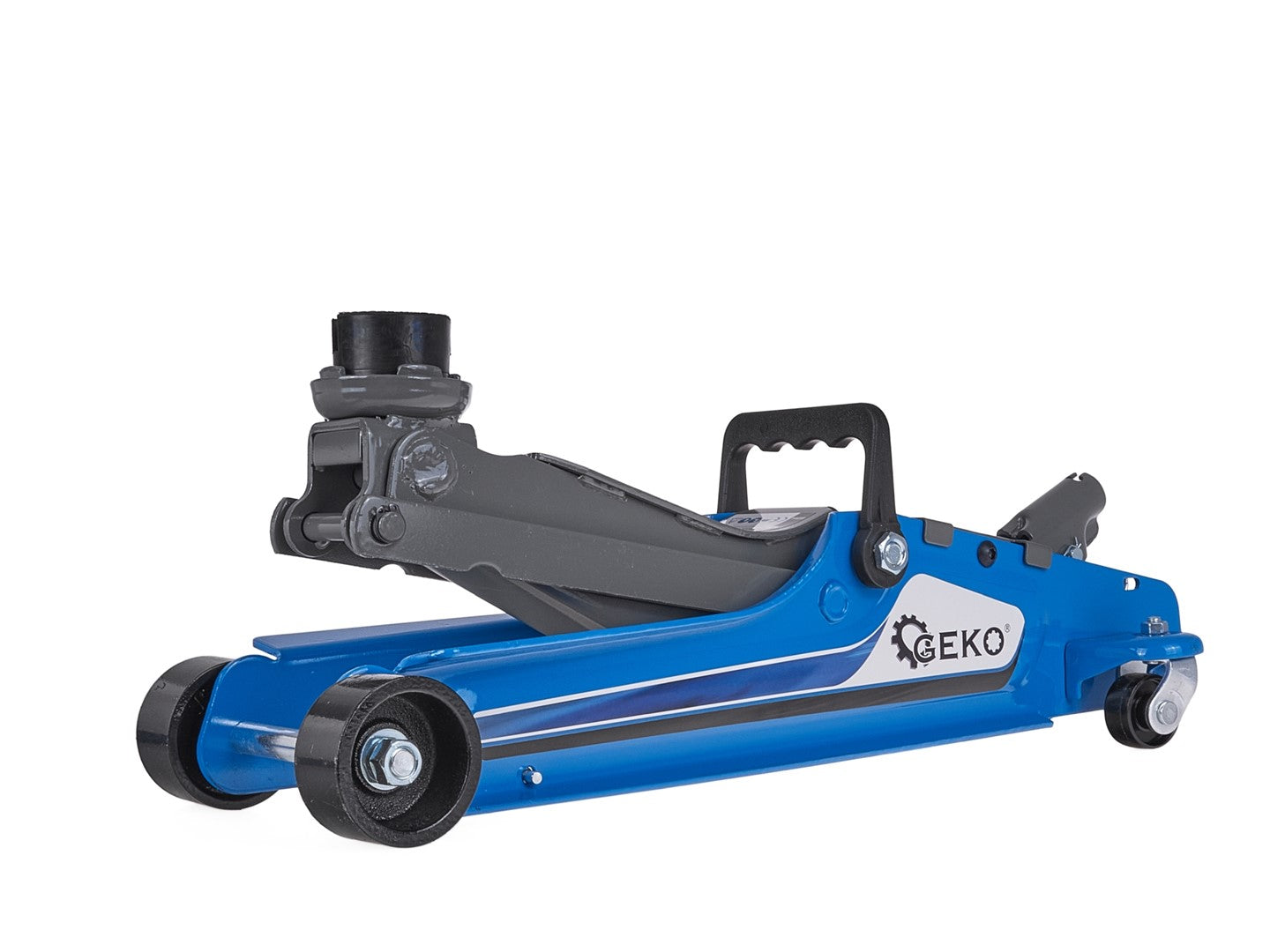 Cric sollevatore auto, martinetto idraulico professionale a carrello con profilo ribassato, 2,5 t Geko