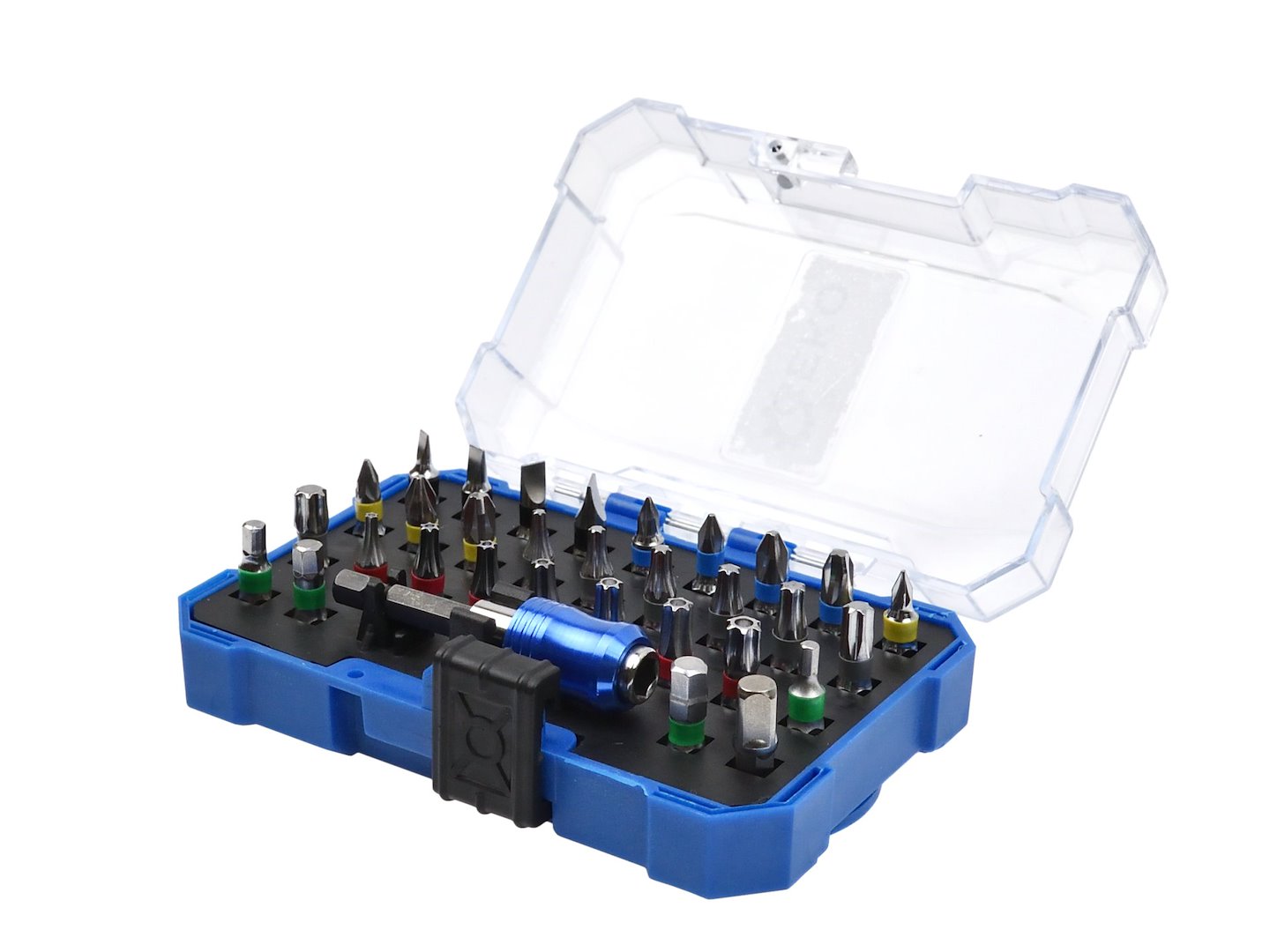 Set kit cofanetto inserti bit bits porta inserto per avvitatore, inserti avvitatore, set punte per giravite trapano o cacciavite, con portainserti magnetico, 32 pezzi, Geko