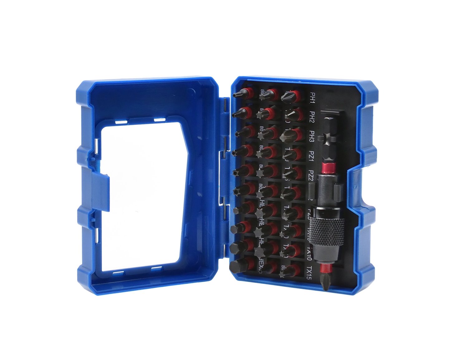 Set kit cofanetto 32 pz inserti bit bits porta inserto per avvitatore, inserti avvitatore, set punte per giravite trapano o cacciavite, con portainserti magnetico, Geko