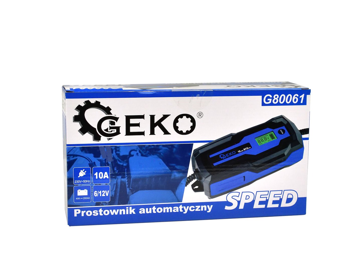Caricabatterie auto automatico con display LCD 6/12V 10A , avviatore per batterie auto 4-200 Ah