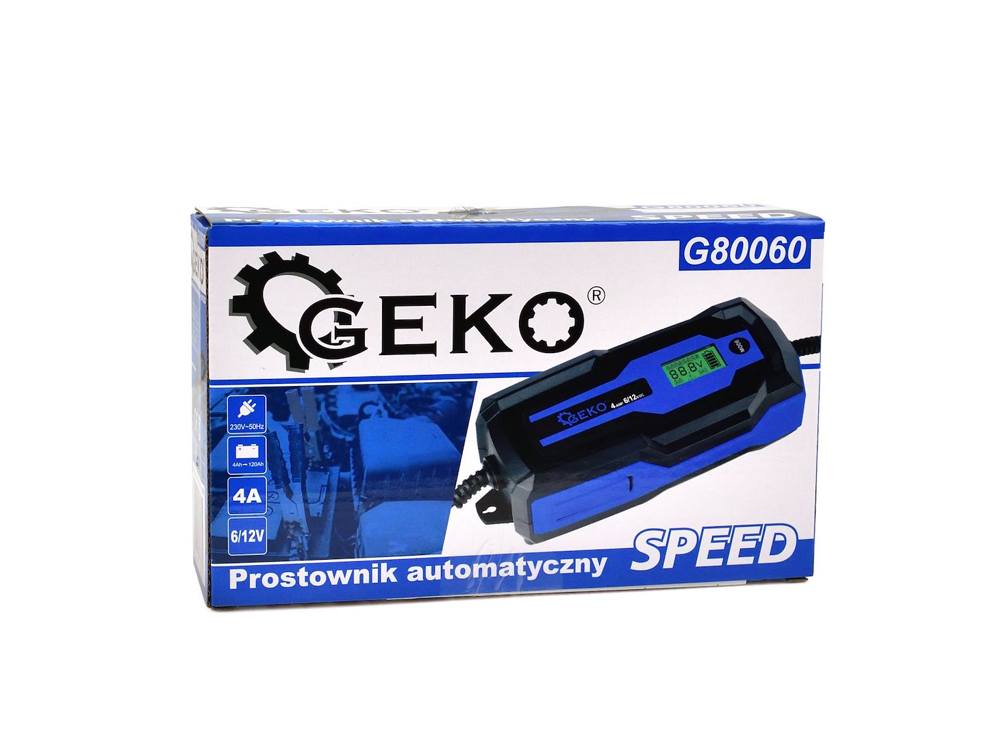 Caricabatterie auto automatico con display LCD 6/12V 4A ,avviatore per batterie auto  4-120Ah