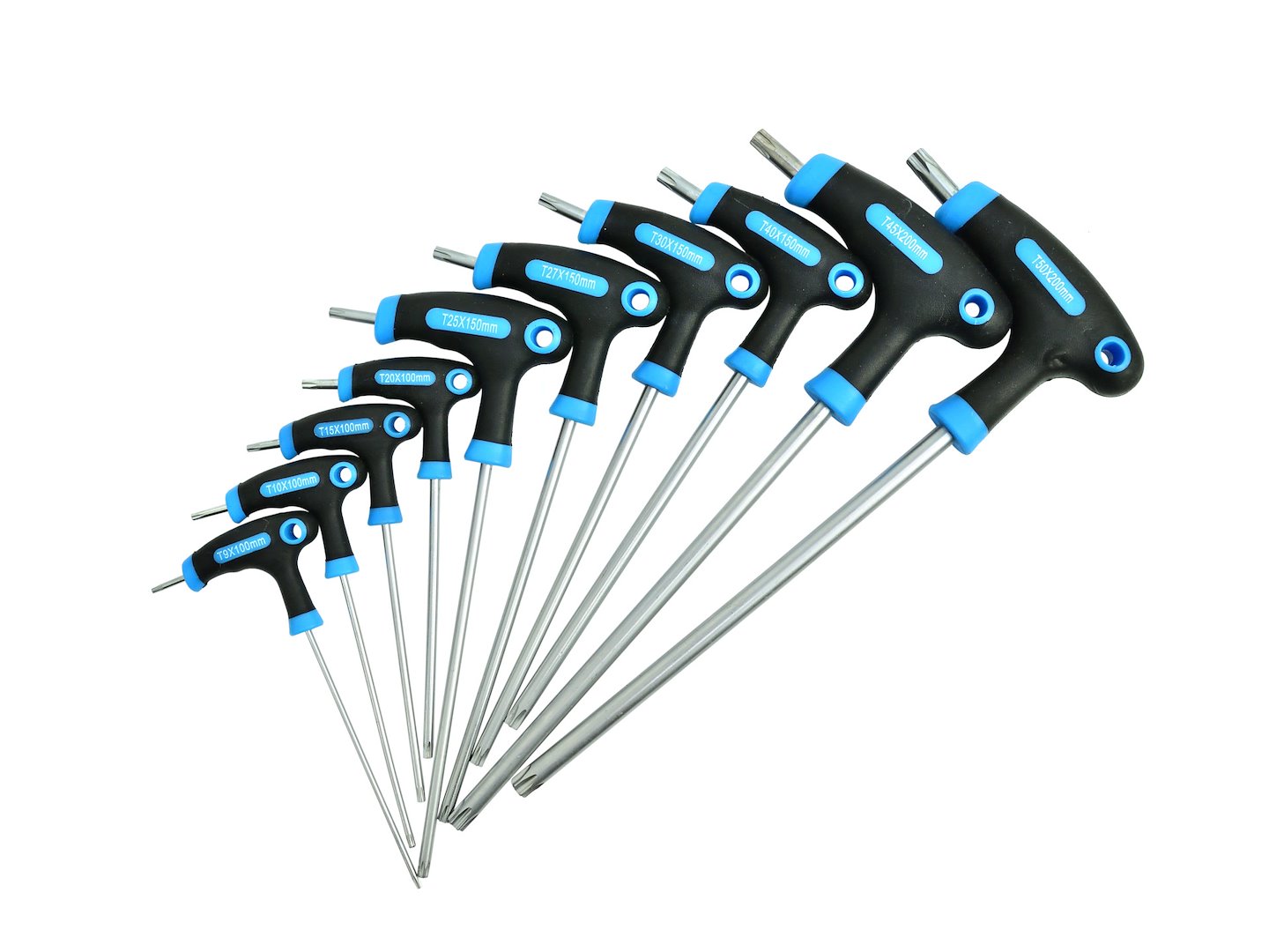 Set kit 10 pz pezzi chiavi Torx T testa foro T9-T50 supporto chiave, set di chiavi Torx con impugnatura a T, 10 pezzi Geko