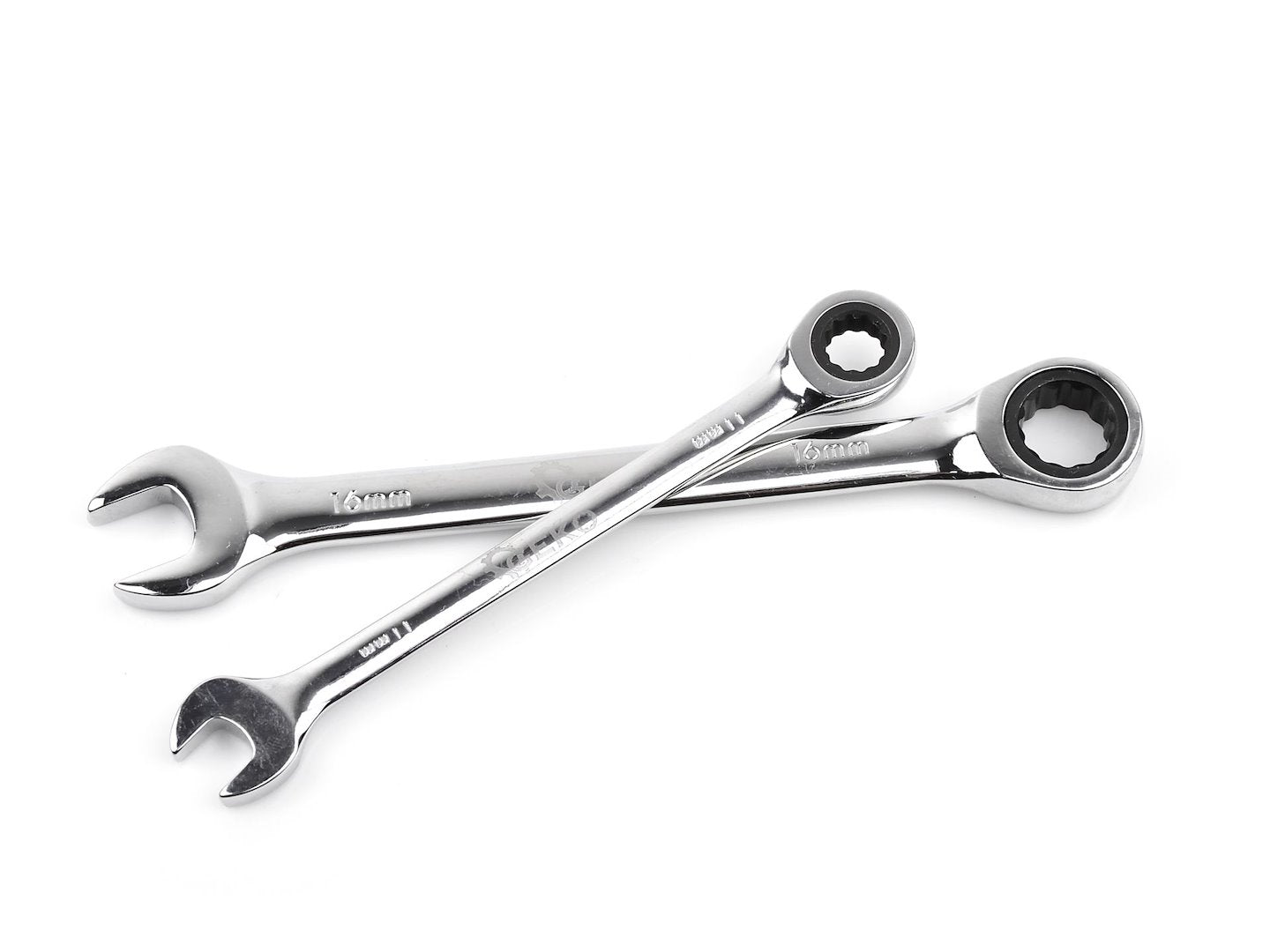 Set di chiavi a cricchetto combinate, anello e forchetta, 8–19 mm, 12 pezzi, Geko