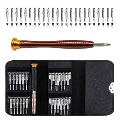 Set cacciavite di precisione con inserti Phillips, a stella, taglio piatto, triangolare, kit professionali con cacciaviti Torx T2-T15, kit smontaggio e riparazione per MacBook, iPhone, pc, iPad, switch, ps4, ps5, xbox, occhiali, orologi, 25 pezzi Geko