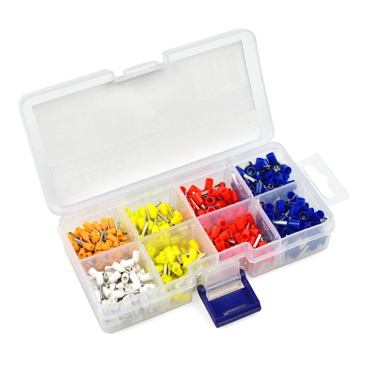 500 pezzi puntalini doppi, set di capicorda a doppia estremità, con scatola per capicorda, set di capicorda isolanti, set di capicorda per il collegamento dei cavi, assortimento capicorda isolati