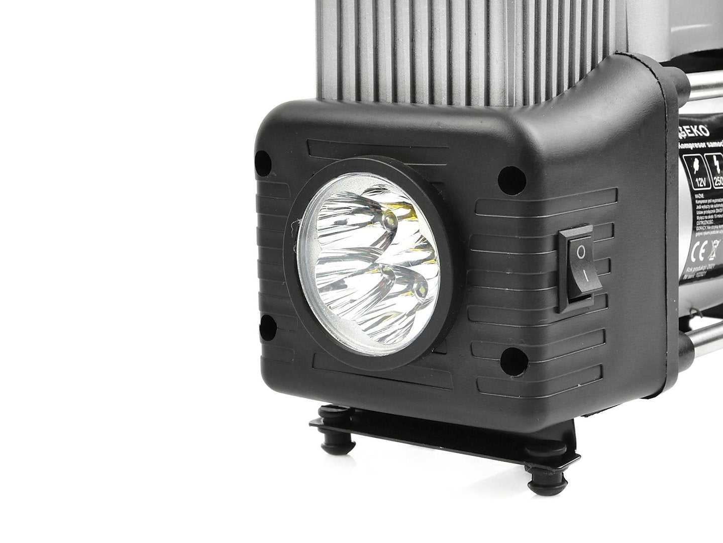 Compressore d'aria da 12 V, gonfiatore per pneumatici,kit di gonfiaggio per pneumatici da 85 l/min con torcia, pompa d'aria per auto, biciclette, palloni, materassi ad aria, barche gonfiabili, Geko