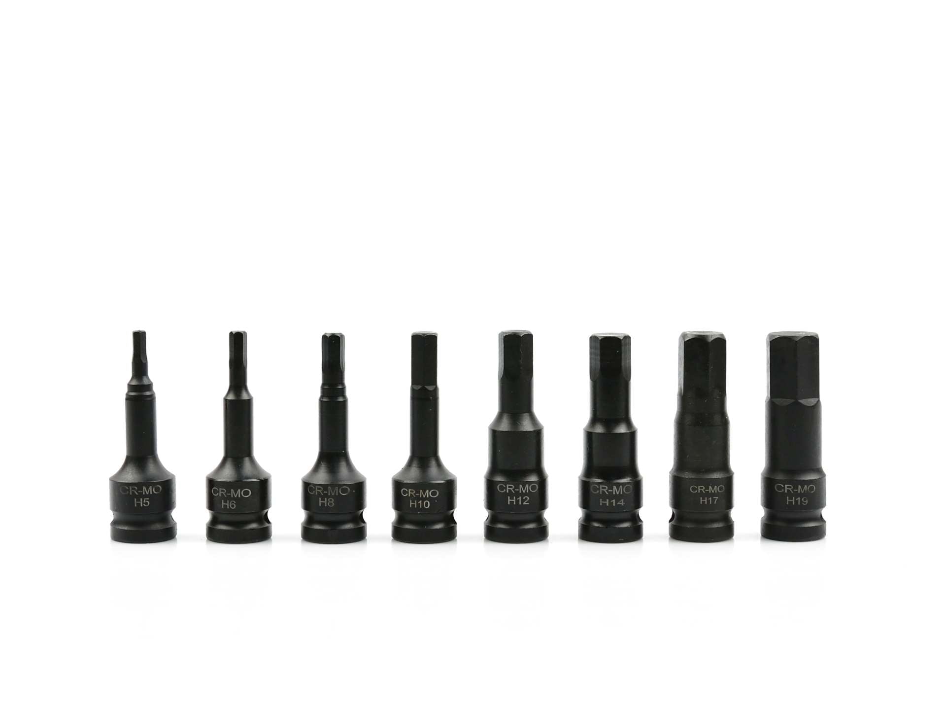 Set di chiavi esagonali per avvitatori a impatto, H5-H19 8 pezzi 1/2" pollice, Geko