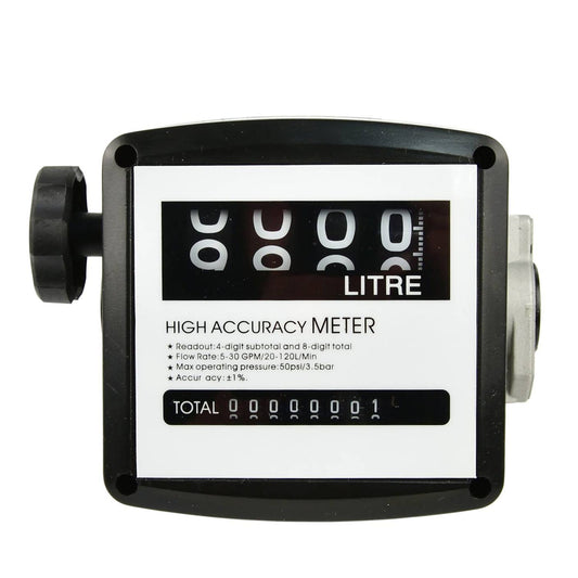 Contatore per pompa gasolio diesel 3,5 bar 20-120 l / min, tolleranza 1%, indicatore flusso