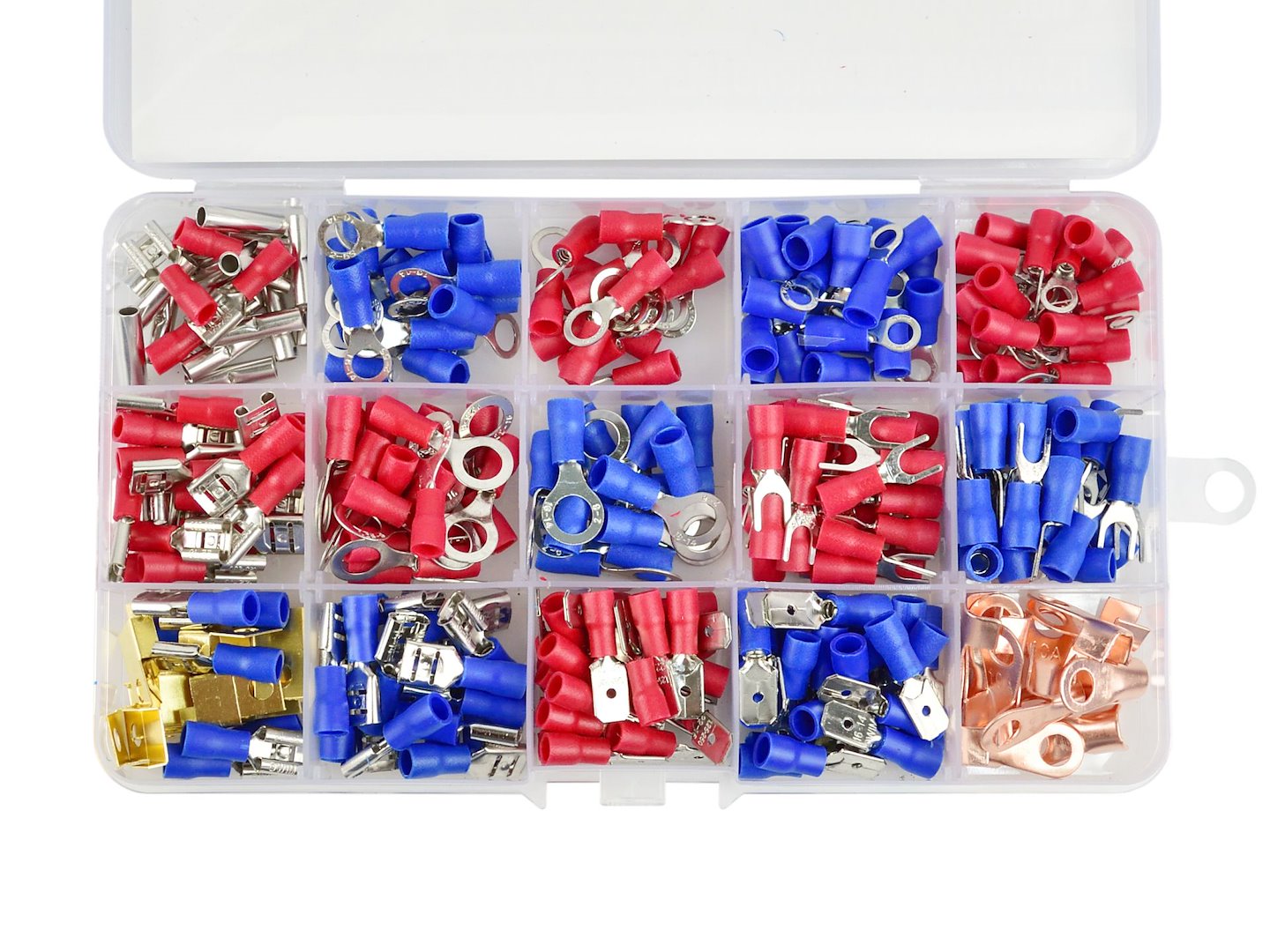 300 pezzi capicorda elettrici, connettori elettrici terminali assortiti kit, capicorda a crimpare, forcella, occhiello anello isolati capicorda crimpatrice crimp capocorda set, Geko