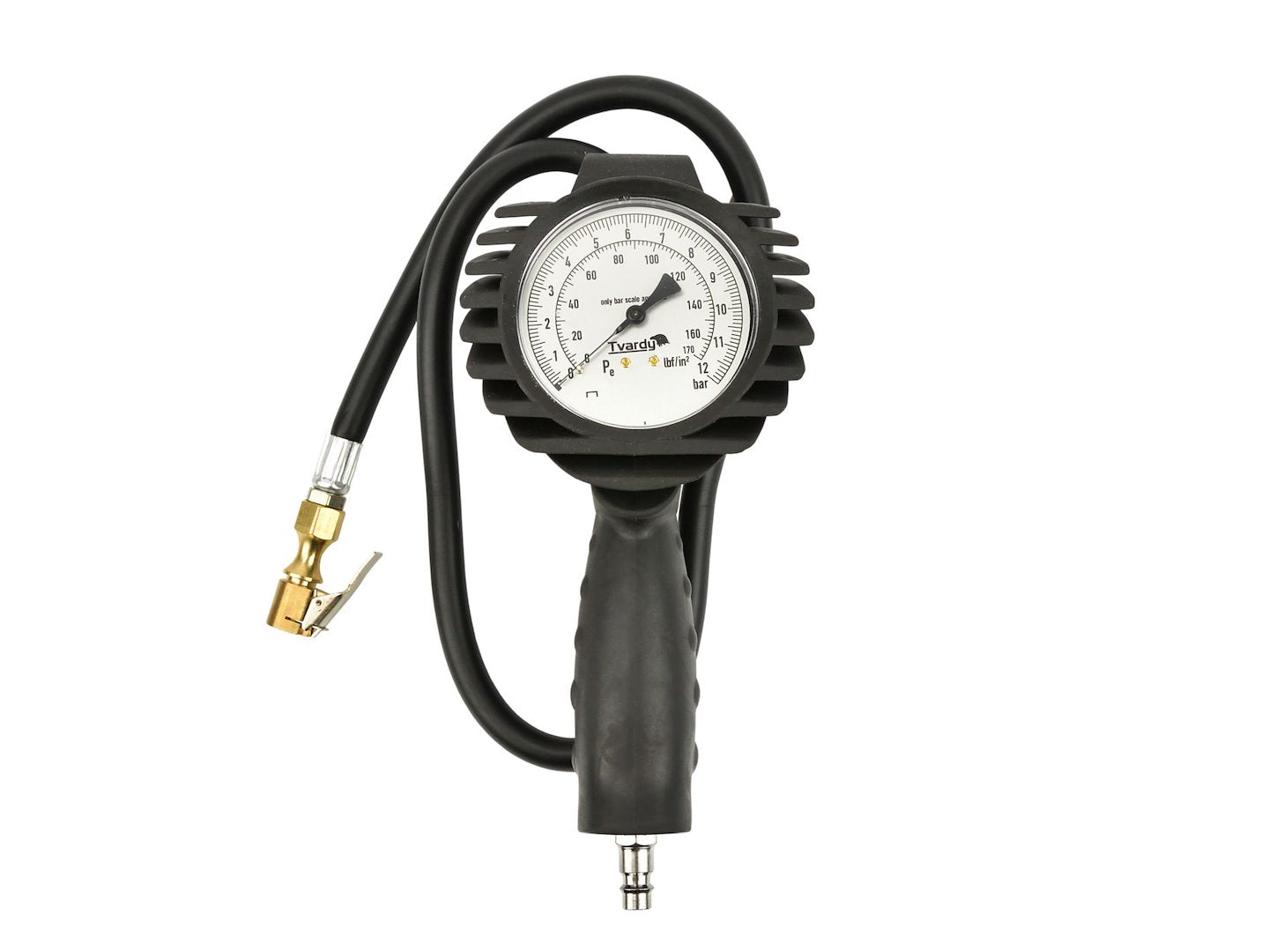 Pistola con manometro analogico per gonfiaggio pneumatici  0-12 Bar Tvardy