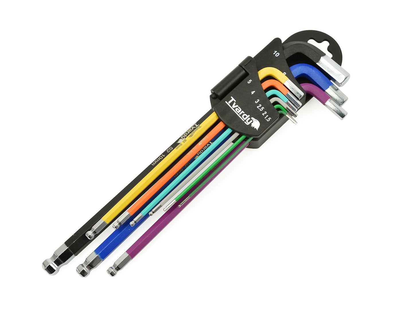 Set professionale di 9 chiavi a brugola con testa a sfera, 1.5-10 mm