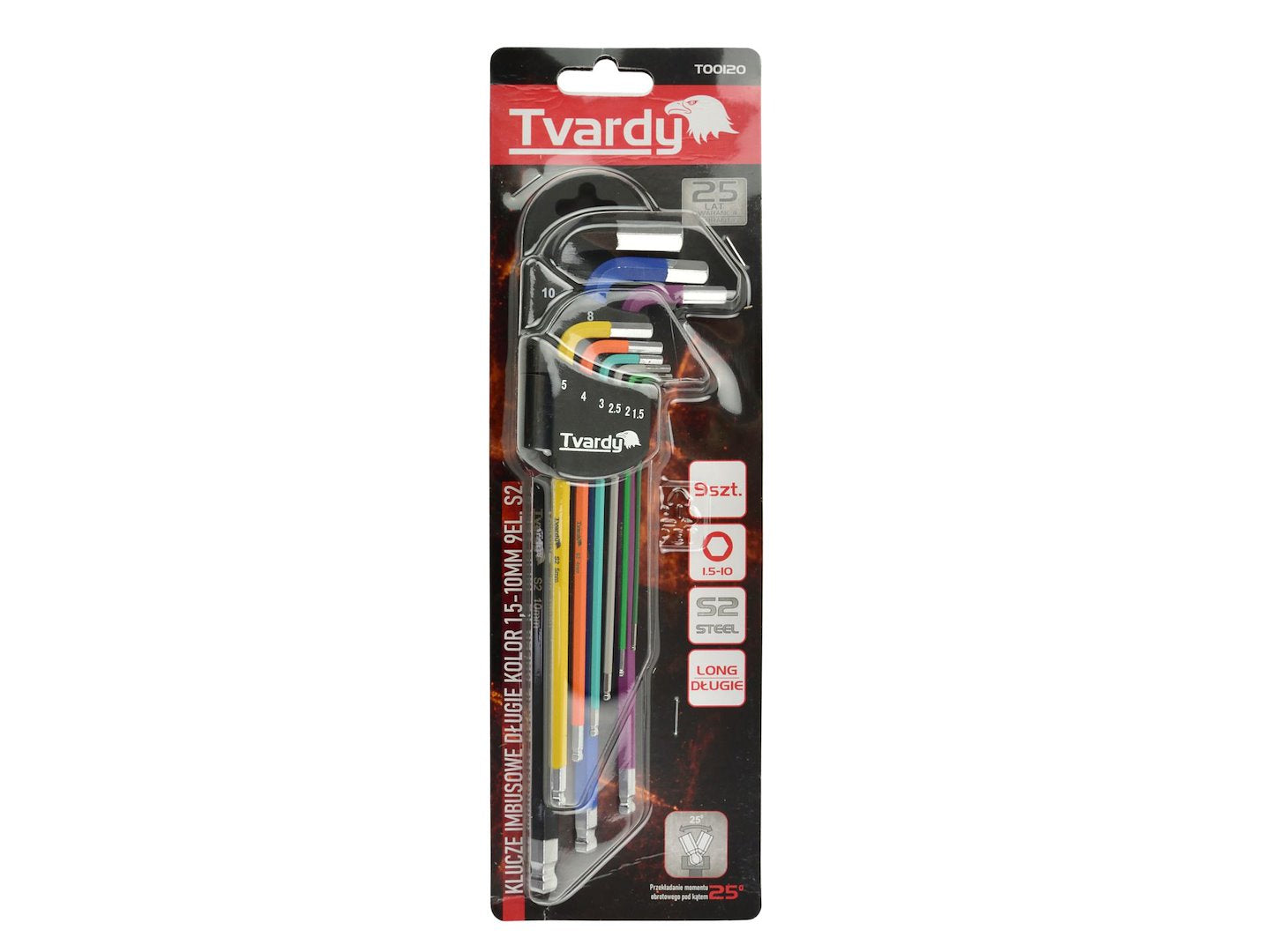 Set professionale di 9 chiavi a brugola con testa a sfera, 1.5-10 mm