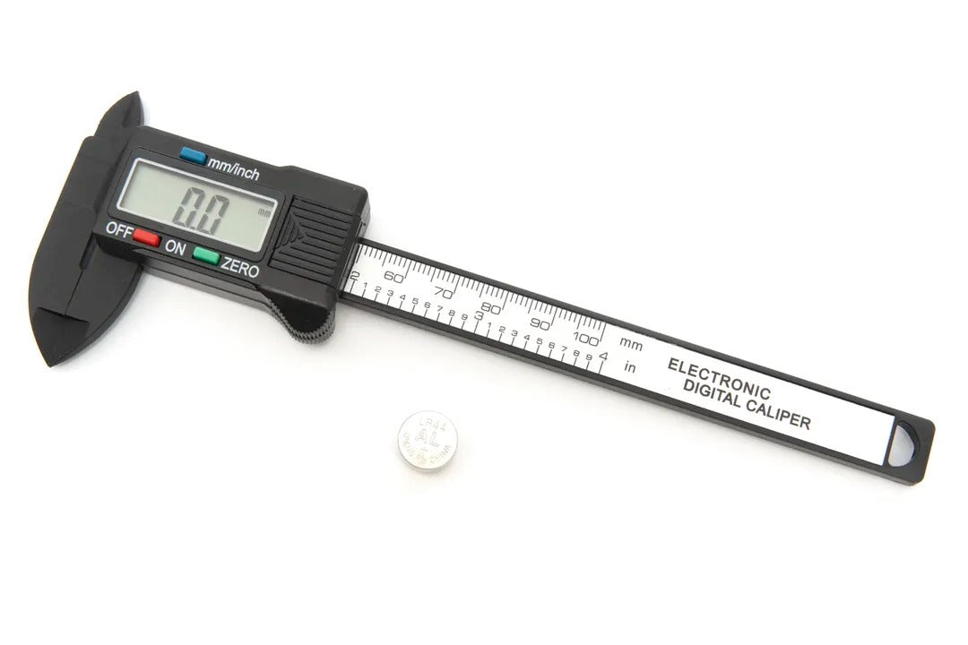Calibro digitale elettronico precisione calibri 0.1 mm conversione mm/pollici, 100mm con asta piatta e display lcd micrometro digitale professionale per misurazione esterne, interne, profondità e di passo Hbm Olanda