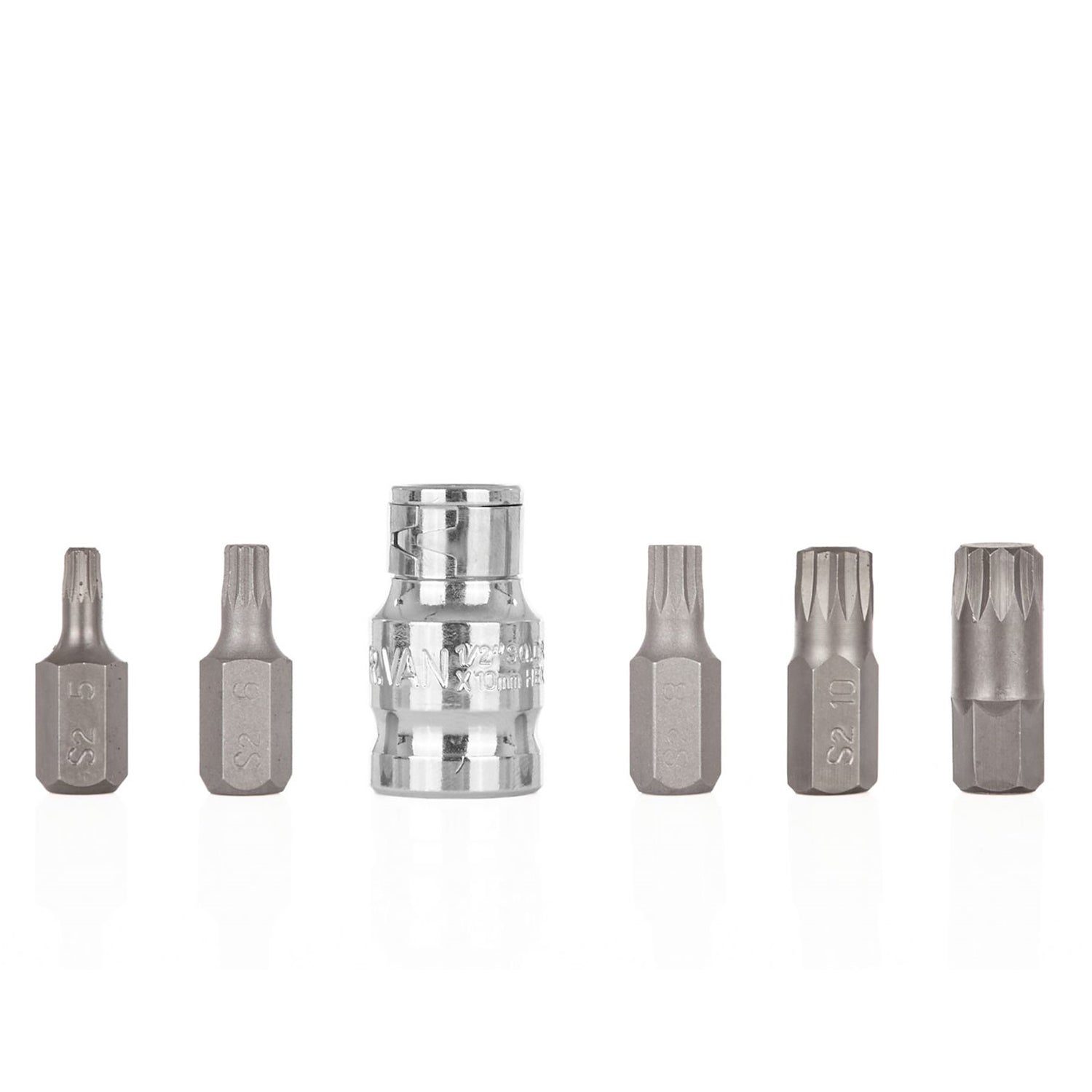 Set di chiavi a bussola spline M5-M12 con adattatore 1/2" pollici - set di chiavi a bussola, Geko