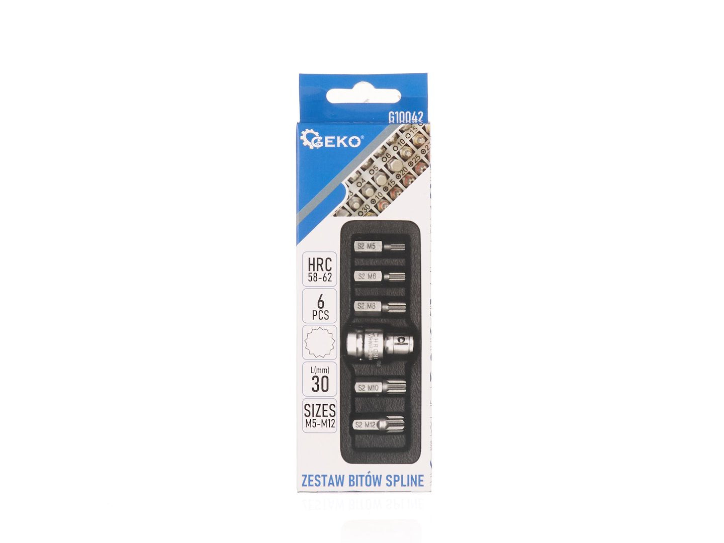 Set di chiavi a bussola spline M5-M12 con adattatore 1/2" pollici - set di chiavi a bussola, Geko