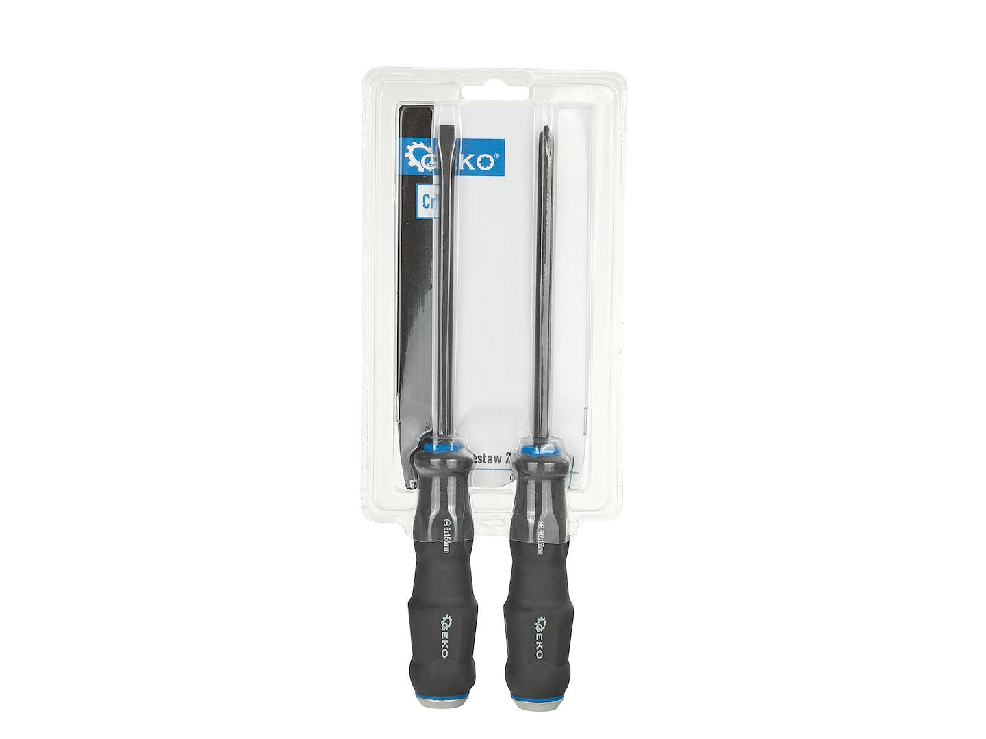 Set di 2 cacciaviti professionali - con comoda impugnatura, in acciaio Cr-V