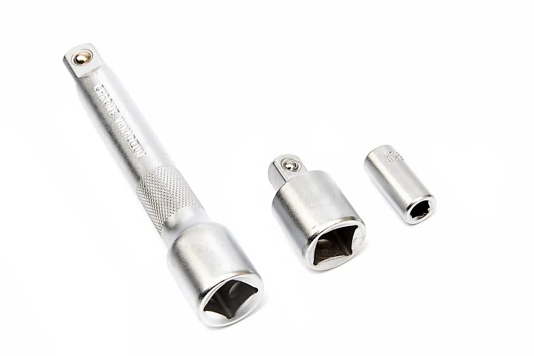 Set chiavi dinamometriche 5 pezzi, 1/4” (5–25 Nm) e 1/2” (2–210 Nm), con prolunga 125 mm e adattatore, cricchetto chiavi momento chiave, HBM Olanda