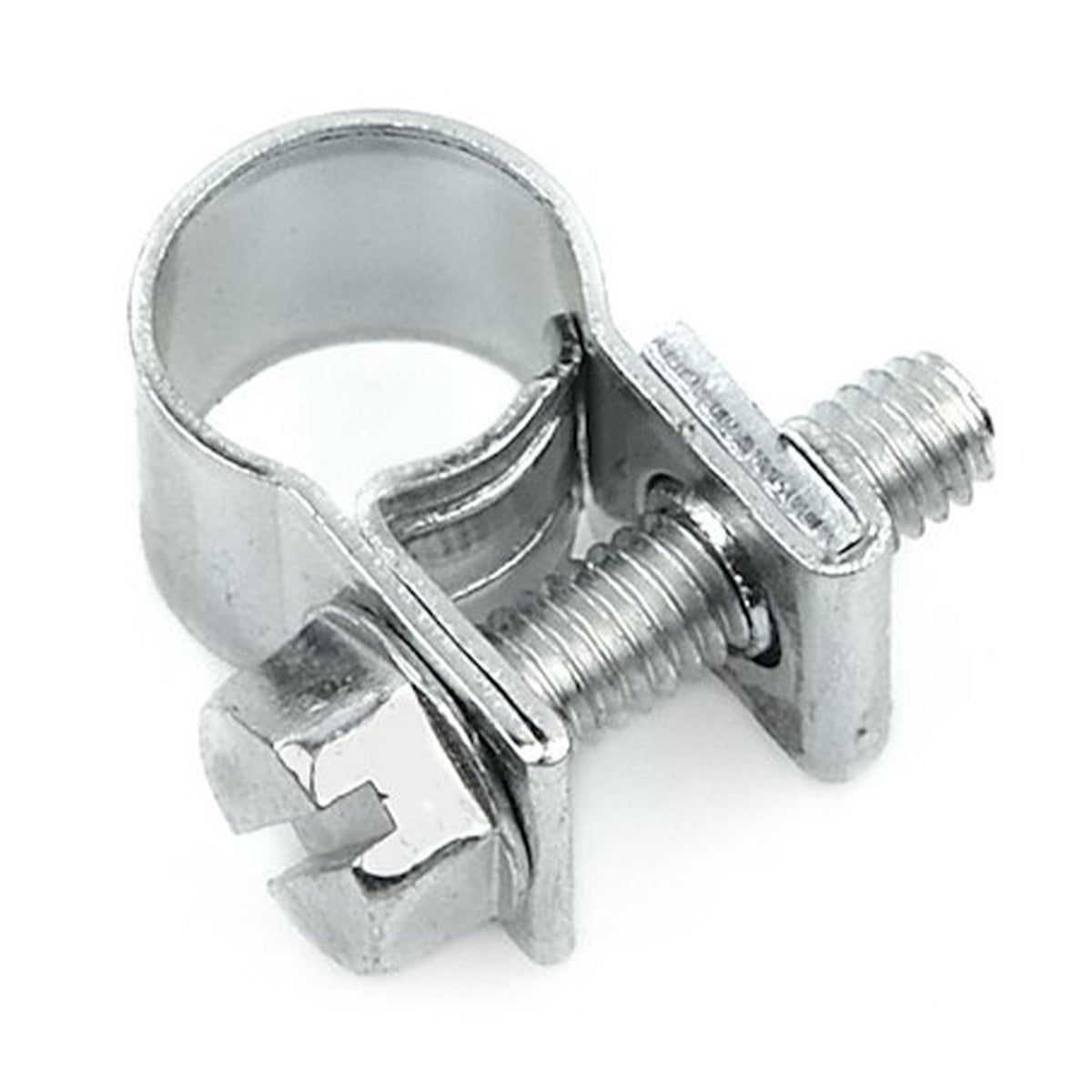 Mini fascetta stringitubo metallica W1 con vite , per tubi flessibili e cavi, clip fissaggio in acciaio zincato 9 mm, 9-11 mm Geko