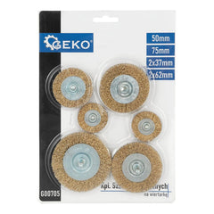 Spazzole trapano metalliche, set spazzole metalliche per trapano - spazzola a disco, spazzole/spazzola circolare abrasive per trapano, 6 pezzi Geko
