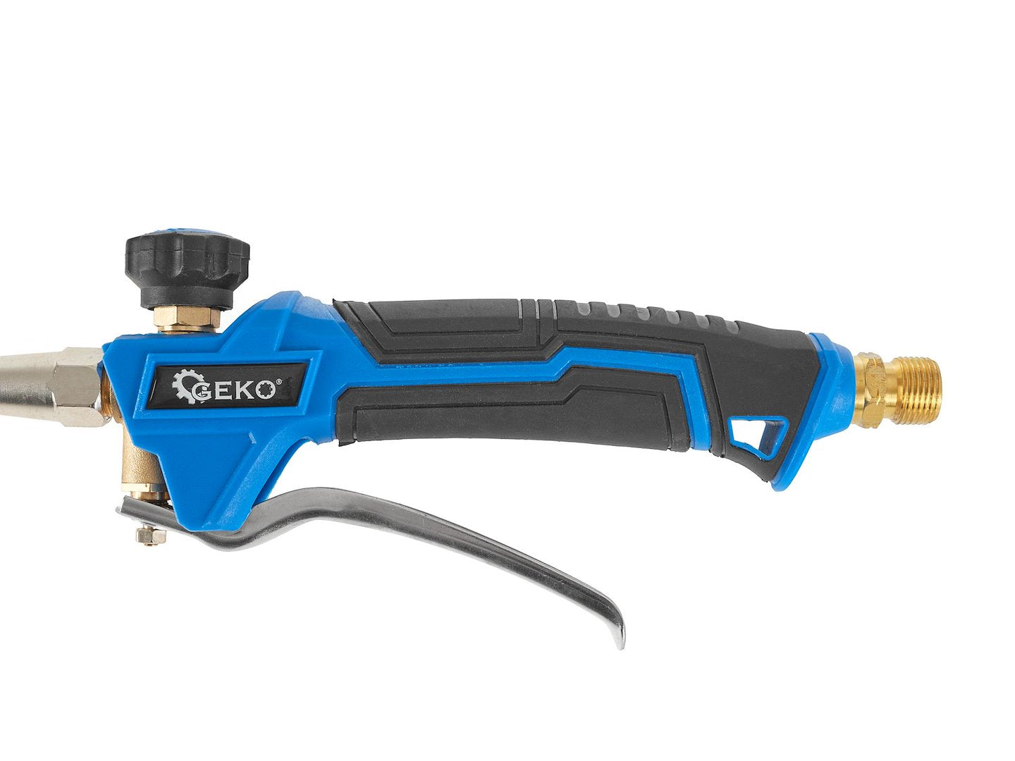 Saldatore/cannello bruciatore a gas con leva 70 cm e tubo 5 m, diametro becco: 57 mm interno, esterno 60 mm Geko kit saldatura