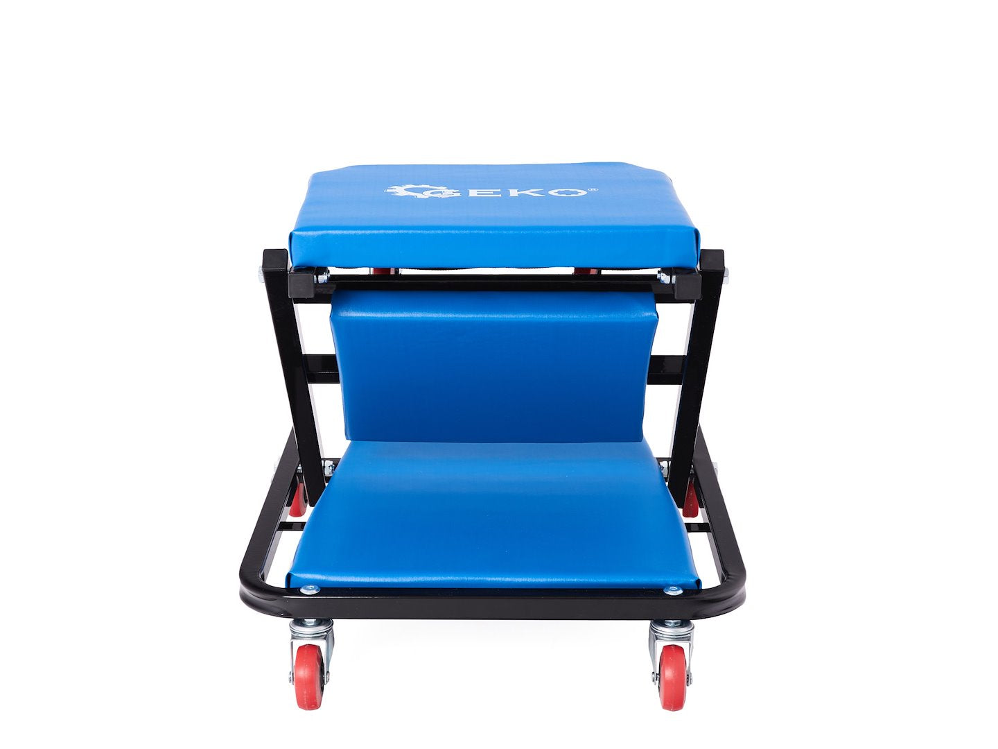 Sgabello per officina con ruote, sgabello di montaggio, carrello meccanico 2 in 1 sedia e lettino da lavoro, sgabello da officina su ruote, sgabello meccanico garage, Geko