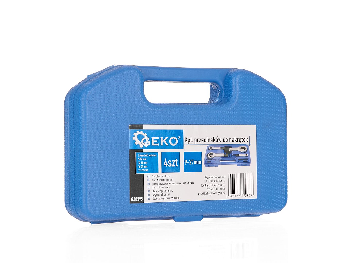 Serie di 4 spaccadadi, 9–27 mm Geko