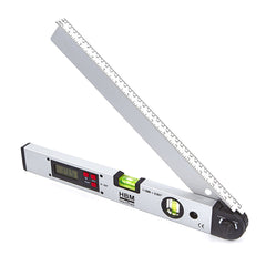 Squadra combinata con livella metrica a bolla d'aria integrata, per falegname, 400 mm Hbm