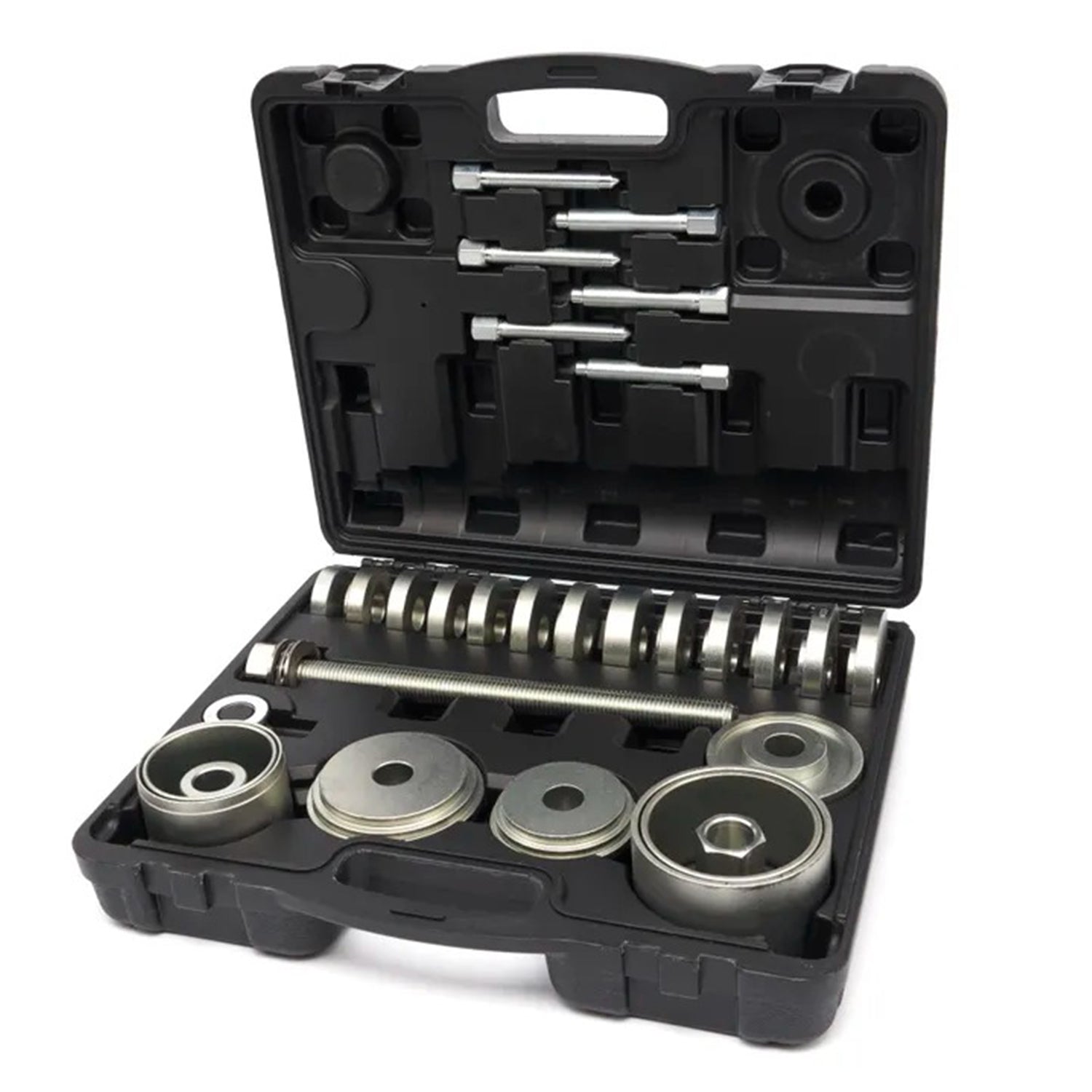 Set di attrezzi per cuscinetti ruota, strumento estrattore di mozzi ruota, cuscinetti sferici, utensili per unità cuscinetto mozzo, kit di smontaggio per VW per Audi, Opel, Fiat, BMW, Ford, 31 pezzi Hbm
