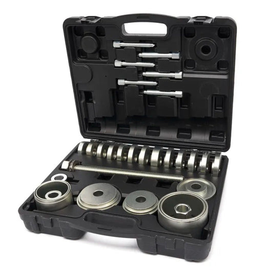 Set di attrezzi per cuscinetti ruota, strumento estrattore di mozzi ruota, cuscinetti sferici, utensili per unità cuscinetto mozzo, kit di smontaggio per VW per Audi, Opel, Fiat, BMW, Ford, 31 pezzi Hbm
