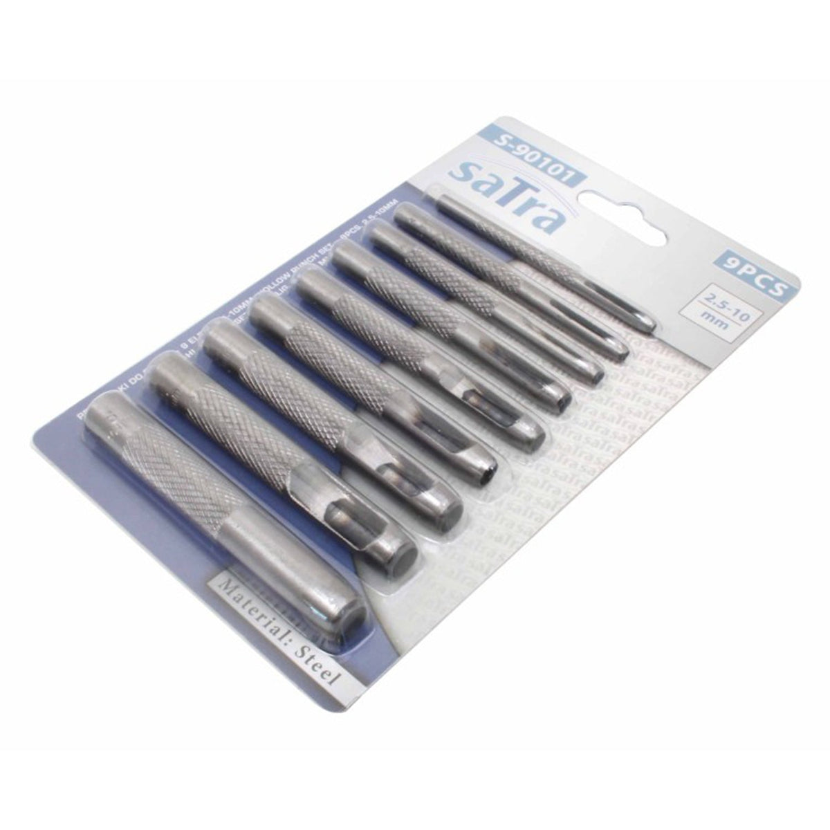 Set-kit punzoni per cuoio, utensili per la lavorazione della pelle 9 pezzi Satra