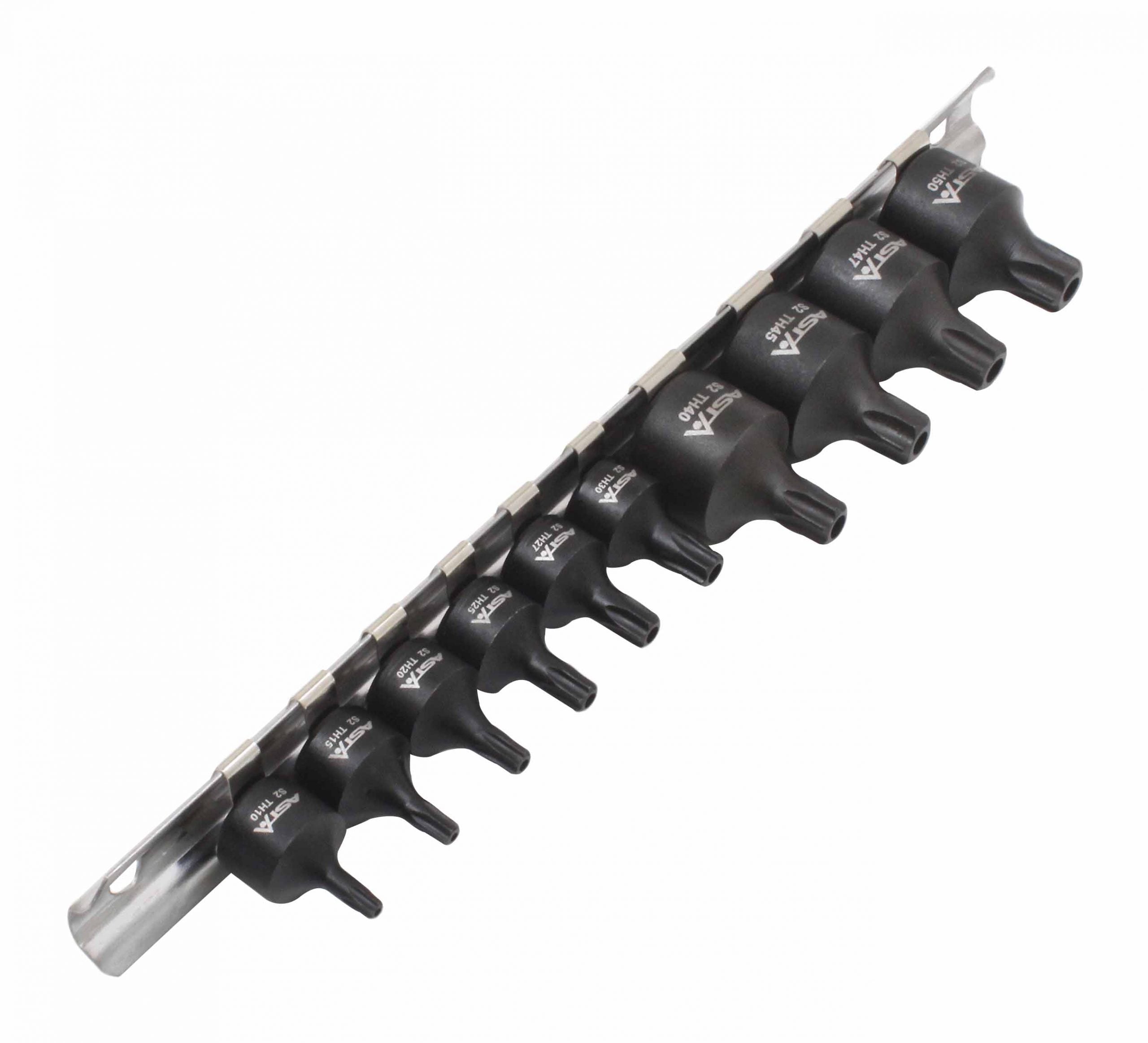 Set chiavi a bussola Torx a impatto con foro T10-T50, con attacco 1/4'' 3/8''